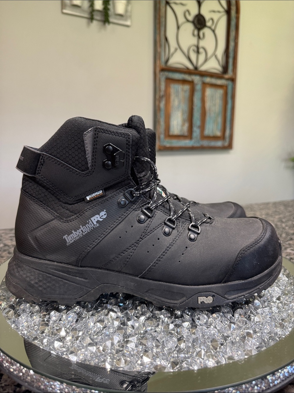 Timberland PRO composite safety toe Men's All-Black Tactical Work Boot